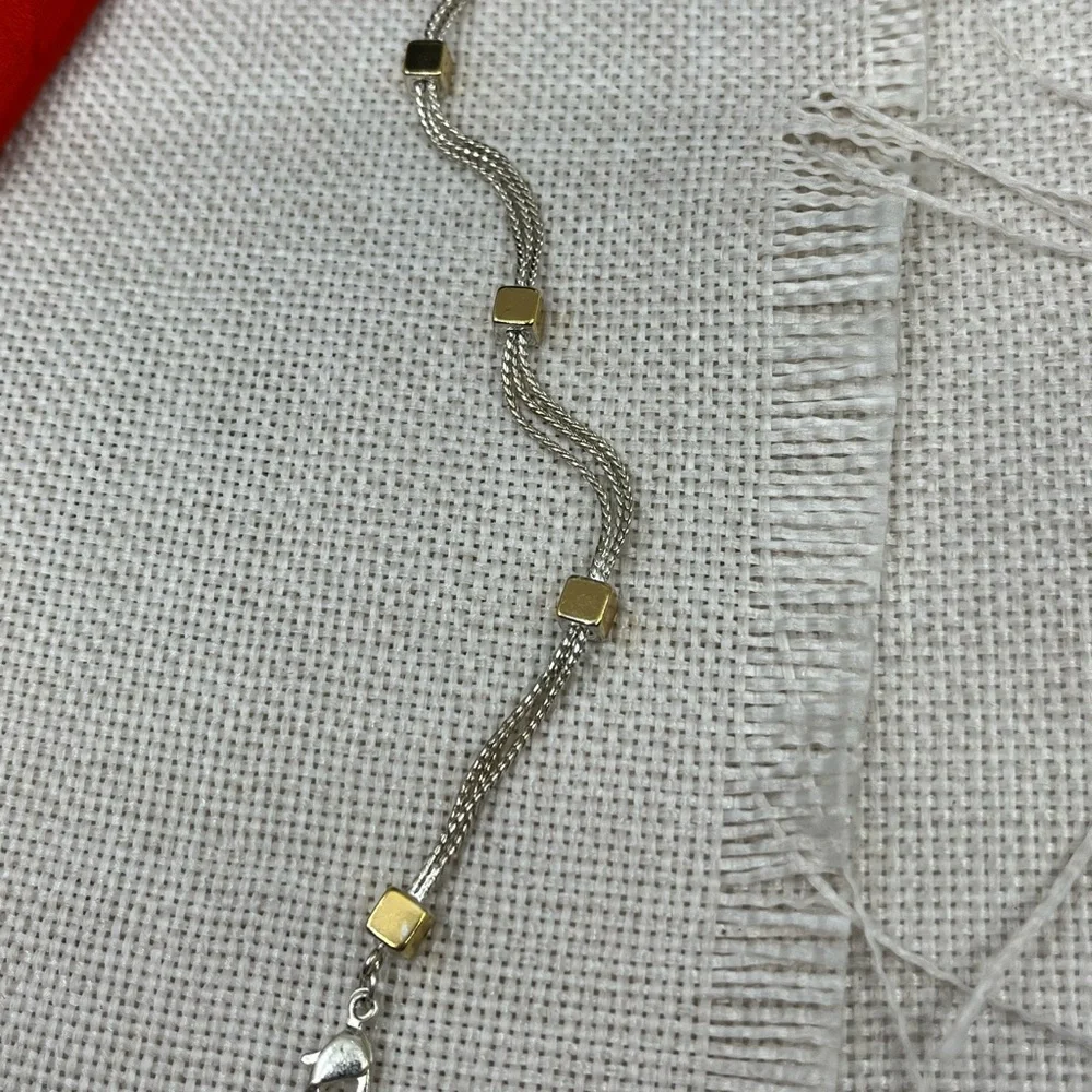 Vintage Napier Triple-Strand Gold & Silver Tone Bracelet – 7.5" - Picture 12 of 16